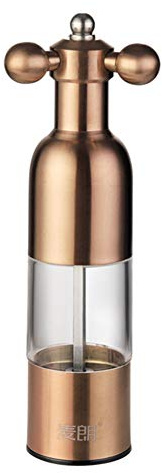 HEELPPO Salz Pfeffer MüHle GewüRzmüHle Manuelle PfeffermüHle Wasserhahn PfeffermüHle Flasche Antioxidation SalzmüHle Mit Drehbarem Griff Wird FüR Salz Pfeffer GewüRze 21X4.8,pink Gold