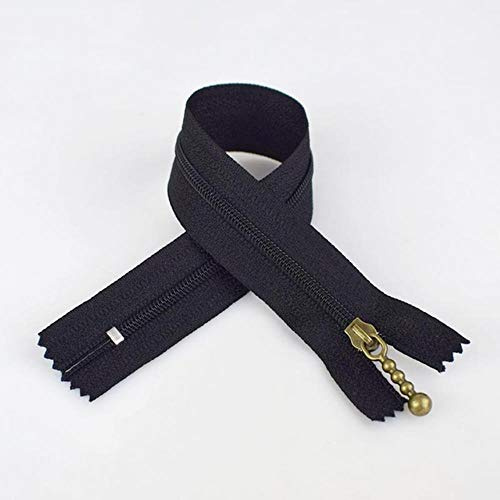 10 / 20pcs 3# 12-25cm Nylon Close-End Reißverschluss DIY Jacke Mantel Zelttasche sg Kleidung Kleidungsstück Zubehör BD316, Schwarz, No3-20pcs