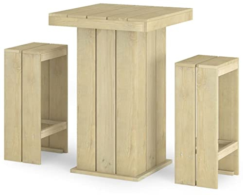vidaXL 3-TLG. Gartenbar-Set Kiefernholz Imprägniert