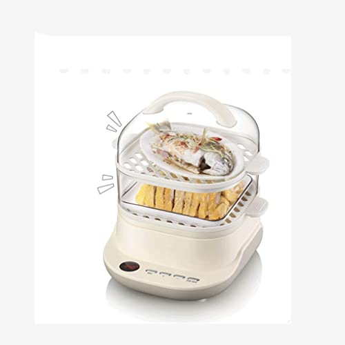 Samnuerly Vaporiera per Alimenti, vaporiera per Verdure con cestelli impilabili su Livelli e spegnimento Automatico, Cottura a Vapore elettrica a Riscaldamento rapido con Base in Acciaio Inossidabile