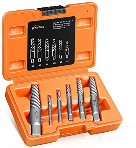 Schraubenausdreher-Set, Spiralnuten, Schraubenausdreher-Set, abisolierter Schraubenentferner, Cr-MO Easy Out Bolzenausdreher-Set, coole Gadgets für Männer, Entfernen von abisolierten Schrauben und