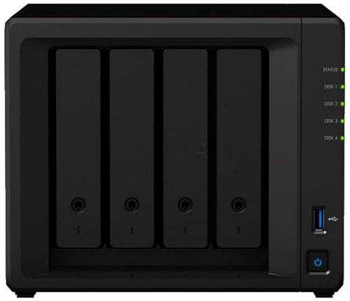 Synology DS423+ - Solución NAS de Escritorio de 4 bahías de 16 TB instalada con 4 Unidades Western Digital Red Plus de 4 TB