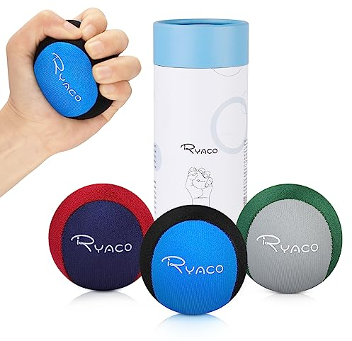Ryaco Gel Stressball für Erwachsene - Antistressball Mit verschiedenen Stärken und Größen - Anti Stress Bälle für Konzentration - Motivierendes Knetball Spielzeug - Wutball