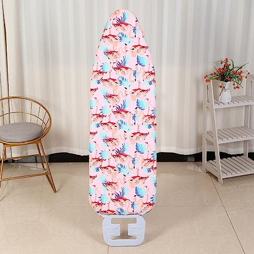 HCZION Copriasse da Stiro Extra Spesso E Rivestimento di Ricambio del Ferro Resistente al Calore del Pad Copertura del Bordo in Ferro Flamingo Rosa, Bordo Elastico (Color : Pink)
