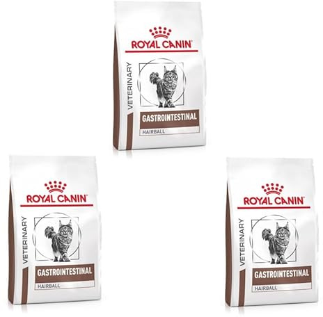 Royal Canin Veterinary Gastrointestinal Hairball | 3er Pack | 3 x 400 g | Diät-Alleinfuttermittel für ausgewachsene Katzen | Zur Bekämpfung von Haarballenbildung