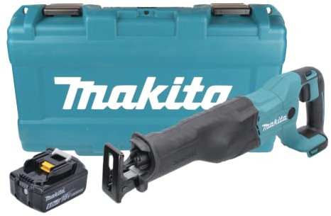 Makita DJR 186 G1K - Sierra de sable (batería, 18 V, batería de 6,0 Ah, maletín, sin cargador)