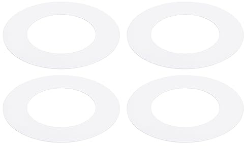 PATIKIL Goof Rings Inner Diameter 2.99, Outer Diameter 4.72, 4 Pcs Metal Goof Rings Cover Recessed Light Trim for Ceiling Wall Fixtures Can Lighting Down Light LED, Matte Finish White
