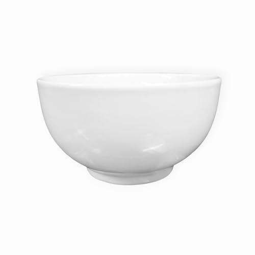 Taza Cuenco aperitivo cerámica bowl PORCELANA BLANCO Cuencos de Cocina Tazones de Cereales Blanco, Ensaladeras, Cuencos de Ceramica Sopa, Postre, Helado, Snack (14 X 7 CMS)