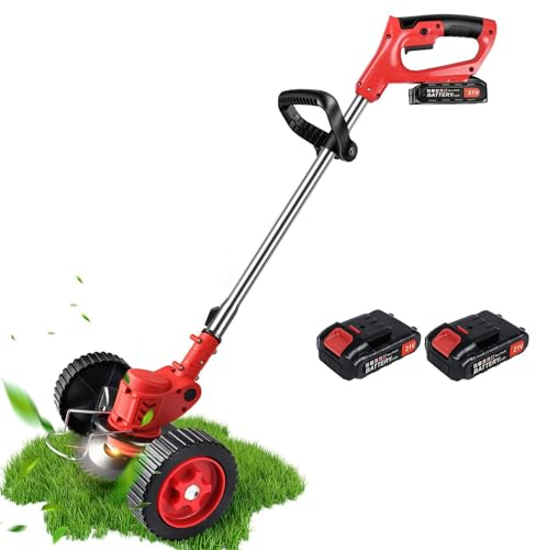 Cortacésped rotativo eléctrico de 21 V 2000 mAh, Cortacésped rotativo eléctrico, Cortacésped con ruedas eléctrico, Cortacésped inalámbrico 3 en 1, Cortacésped eléctrico Hover, Cortacésped eléctrico