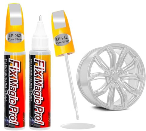 Silver Alloy Wheel Rim Touch Up Paint, Scratch Repair Kit for Car Rims