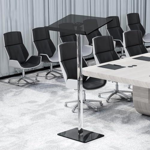 GMBAYUE Acryl Podiumsständer, Rednerpult Höhenverstellbar, Rednerpult Höhenverstellbar, Transparente Kanzeln für Kirchen, Verstellbares Podium für Konferenzen, Reden, Hochzeiten, Klassenzimmer