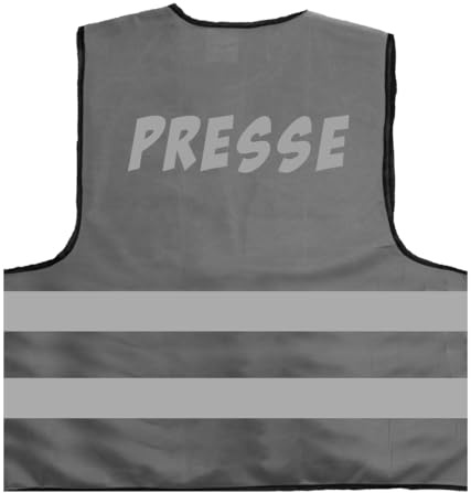 Presse - Zeitungsausträger Warnweste BZW. Signalweste mit reflektierendem Aufdruck ID: 1961