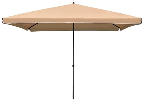 Sombrilla para Jardin de Exterior, Ajustable en Altura Sombrilla de Mesa Rectangular con 4 Varillas Resistentes Protección UV para Piscina, Patio(200x200cm)