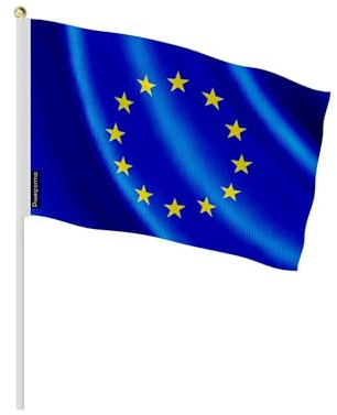 Mini bandiera europea in diverse dimensioni, 14 x 21 cm in plastica