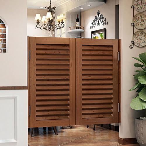 Pounjsd Puertas Batientes para Cafetería, puerta batiente 2 hojas, Puerta Pasillo Puerta abatible de madera maciza, Puertas de Salón de Cafetería, Puertas de Bar, Personalizable, Para BañO de Cocina