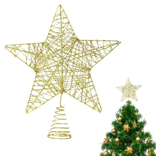 SSKHE 1 Pièce Étoile de Sapin de Noël, pour Enfapour Décoration de Sapin de Noël aux Fêtes de Noël