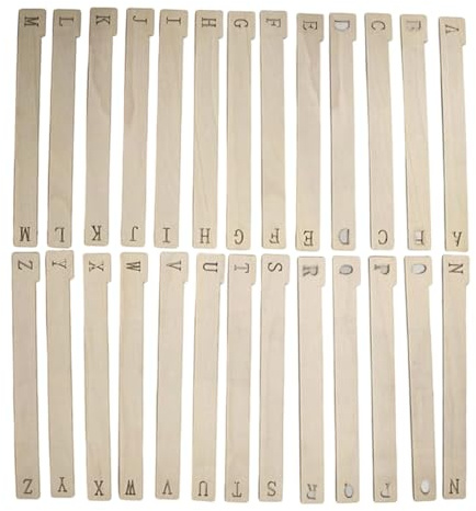 Onglets Organisateurs pour Vinyles | 26 Pièces Support En Bois Pour Séparateurs - Séparateur Alphabétique Pour Disques,Pour Médias Albums Marque-pages Étagère Horizontale Et Verticale Passionnés De