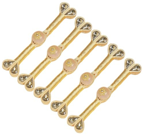 5 cierres de botón de nudo chino tradicional decorativo para coser vestidos Cheongsam, capas, abrigos, botones chinos Cheongsam