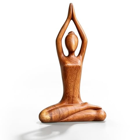 VETOLAKA Frau Skulptur Yoga-Pose Figur: Polyresin, 18cm Yoga Statue Frau, Mädchen Arts Deko, Polyresin Yoga-Statuen, für Wohnzimmer Schlafzimmer Büro Muttertag Tischdeko