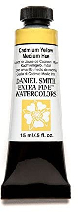 Daniel Smith Extra Fine Watercolor 15ml Paint Tube, Cadmium Yellow Medium Hue (284600184), 0.5 Fl Oz (Pack of 1)