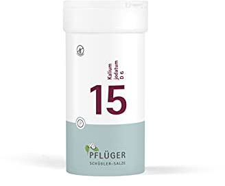 PFLÜGER Schüßler-Salz Nr. 15 Kalium jodatum D6, 400 Tabletten | Das Salz der zentralen Steuerung, Schüssler Salze im praktischen Dosierspender, glutenfrei, Arzneimittel