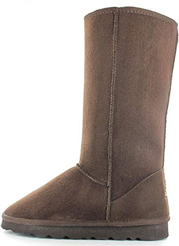 Ella Shoes Hug Faux Fur Warm Winter Boots UK Sizes 3-8 (UK5/38, Brown)