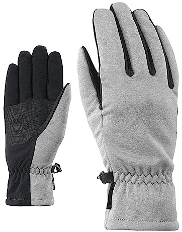 Ziener Dam Importa dam handskar multisport funktion utomhus handskar vindtät andas, grå (grå melange), 8 EU