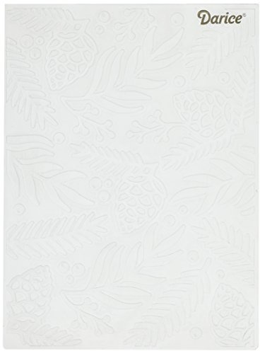 Darice 1219-420 Prägefolder - Schablone, Laub und Zweig mit Beeren, Plastik, transparent, 10.8 x 14.6 x 0.3 cm