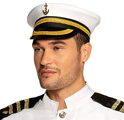 Boland 44367 - Casquette Capitaine Nicholas, chapeau avec galons dorés et ancre, couvre-chef, équipage, costume, carnaval, fête à thème