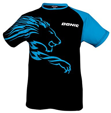 DONIC T-Shirt Lion Größe XL, schwarz/Cyan
