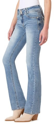 WallFlower kvinnors Instastretch Luscious Curvy Bootcut jeans, Andrea, 1 Long