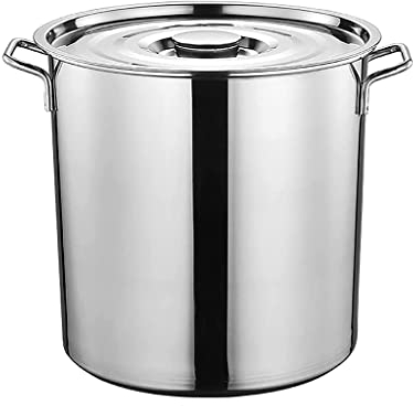 HOTTHWXX Große Suppentopf, Professioneller induktionssicherer Edelstahl Gemüsetopf mit Deckel, Schnelle Wärmeleitung, Geeignet für Verschiedene Wärmequellen (Size : 30 * 30cm(20L))