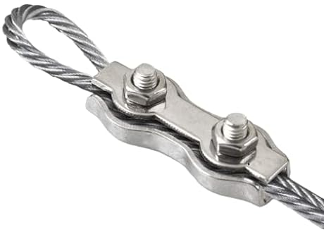 Duplex Drahtseilklemme Edelstahl 10 Stück V4A AISI 316 Inox Marwotec® (2mm)
