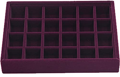 Vepoty Schmuck Organizer Tablett Stapelbar Schmuck Vitrine Schublade Einsätze Tablett Ohrring Halskette Armband Ring Organizer