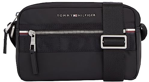 Tommy Hilfiger Herren Umhängetasche Elevated Nylon Reporter Mittelgroß, Mehrfarbig (Black), Einheitsgröße