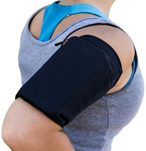 MMOBIEL Bolsa De Brazalete para Teléfonos Elástico - Talla L - Brazalete Teléfono Circunferencia de 30 a 40 cm - Deportivo Móvil para Corre y Otros Deportes por Todos los Teléfonos - Negro
