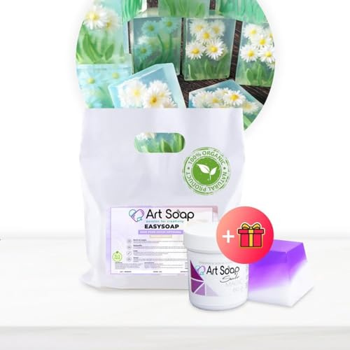 Resin Pro ArtSoap KariSoap – Basis für handwerklich hergestellte Seifen mit Sheabutter 1 kg weiß mit Farbstoff als Geschenk Purple Magic, Basen für die einfache, sichere und vielseitige, Seifenbasis