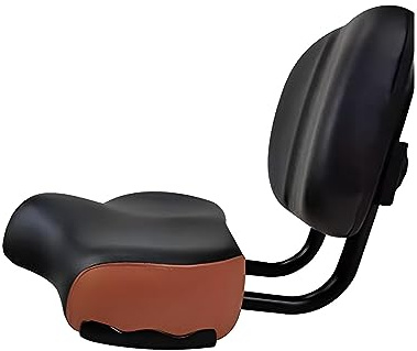 F Fityle Fahrradsattel mit Rückenlehne, Mountainbike-Sitzkissen, verbreiterter weicher Sattel, bequemer Sitz, Fahrradzubehör