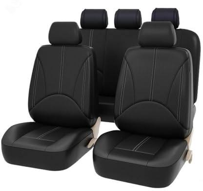 VISLONE Universal Car Seat Covers, PU Leather Car Seat Protector, Fit Most Trucks, SUVs, or Vans