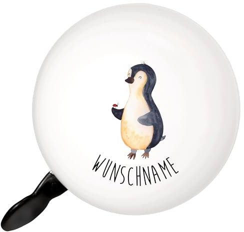 Mr. & Mrs. Panda Personalisierte Fahrradklingel Pinguin Marienkäfer - Geschenke, Liebe, Glück, klingel mit Namen, Personalisiert, Kleine Wunder, individuelle, Aufmerksam