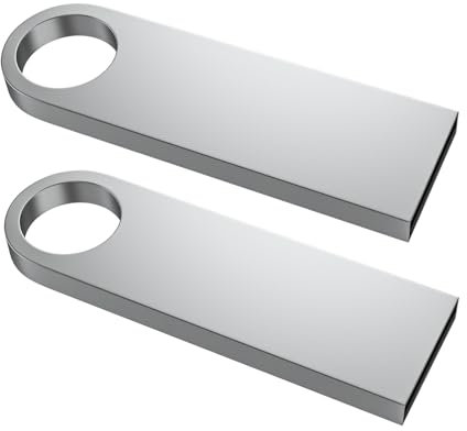 Clé USB 64 Go Lot de 2 ABLAZE Mini Clés USB étanches en métal pour Ordinateur Portable, Ordinateur, télévision, Voiture
