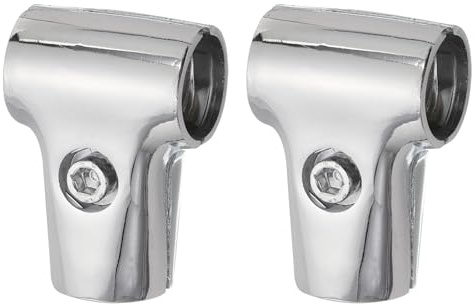uxcell Display Rack Clamp 2pcs 0.98 Inch 25mm Shelf Display Rack Clamp Aluminum Alloy Tee Pipe Fittings Drying Rack Connection Fastening Joint