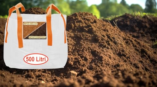 Substrato vegetale compostato + fibra e pellet a base di cocco ecosostenibile senza torba (500LITRI BIGBAG_COCCOMIX_)