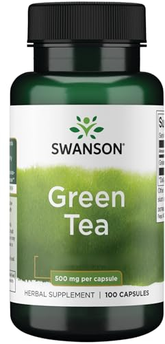 Swanson, Green Tea, 500mg, 100 Capsules, High-Dose, SOYA-Free, Gluten-Free, GMO-Free
