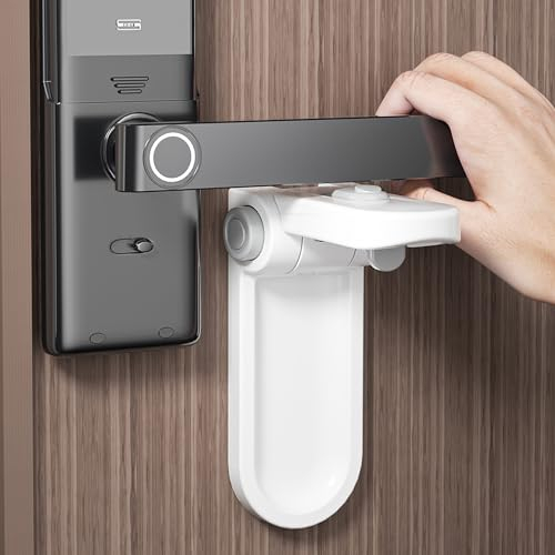 Cispree Serratura per Bambini 2 pezzi - Autoadesivo Senza Foratura, Sicurezza Temporanea per Bambini & Animali Domestici, Attaccabile su Cucina, Bagno & Camera