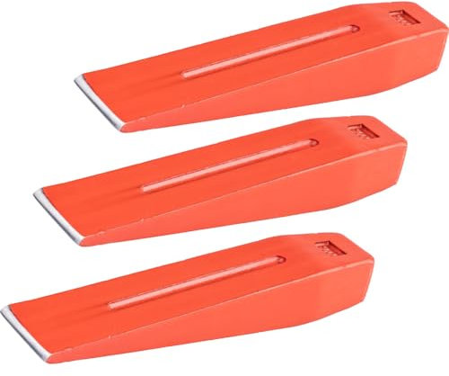 FISHBULL Spaltkeil-Set 3 Stück 3 kg 270 mm aus Stahl - Fällkeil zum Spalten von Brennholz