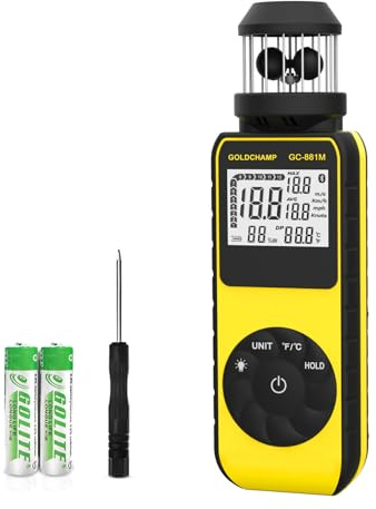 Testo vindmätare digital vindmätare med 360° riktning, 0,7 ~ 42 m/s hastighetsmätare, lufthastighet, kompass, temperatur (℃/℉), MAX/AVG HVAC, segling, skytte | Vindhastighetsmätare 881 m mätning 0,7 ~ 42 m/s lufthastighetskompass, temp(℃/℉), MAX/AVG HVAC, båt segling, skytte