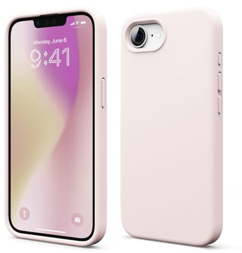 elago Silikon Hülle für iPhone 17e/16e | Premium-Silikon, kratzfest, stoßfest, Rundumschutz, weiches Mikrofaserfutter (Lovely Rosa)