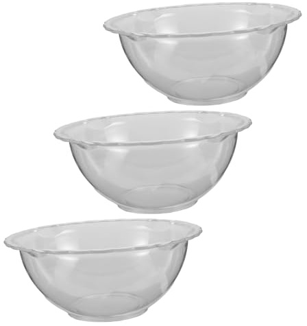 HEALEEP 3pezzi Vasca Trasparente per Lavaggio del Viso Lavabo Portatile per Estetista Spa e Uso Domestico Facile da Pulire e Costruzione Resistente