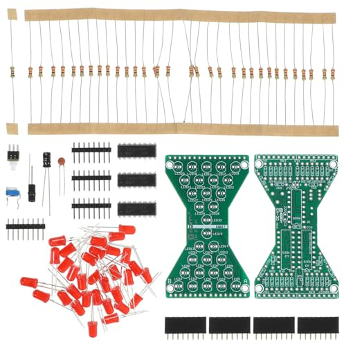 Minkissy Elektronisches Sanduhr-DIY-Kit LöTset Mit Einstellbarem Fluss LöTzubehöR FüR Elektronikpraxis Unterricht Und LöTüBungssets Tragbares Bausatz LöTen ZubehöR